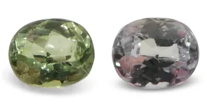 0.2ct Oval Yellowish Green to Greyish Purple Alexandrite from Brazil, Unheated