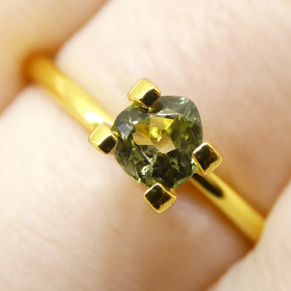 0.46ct Pear Yellowish Green to Greyish Purple Alexandrite from Brazil, Unheated