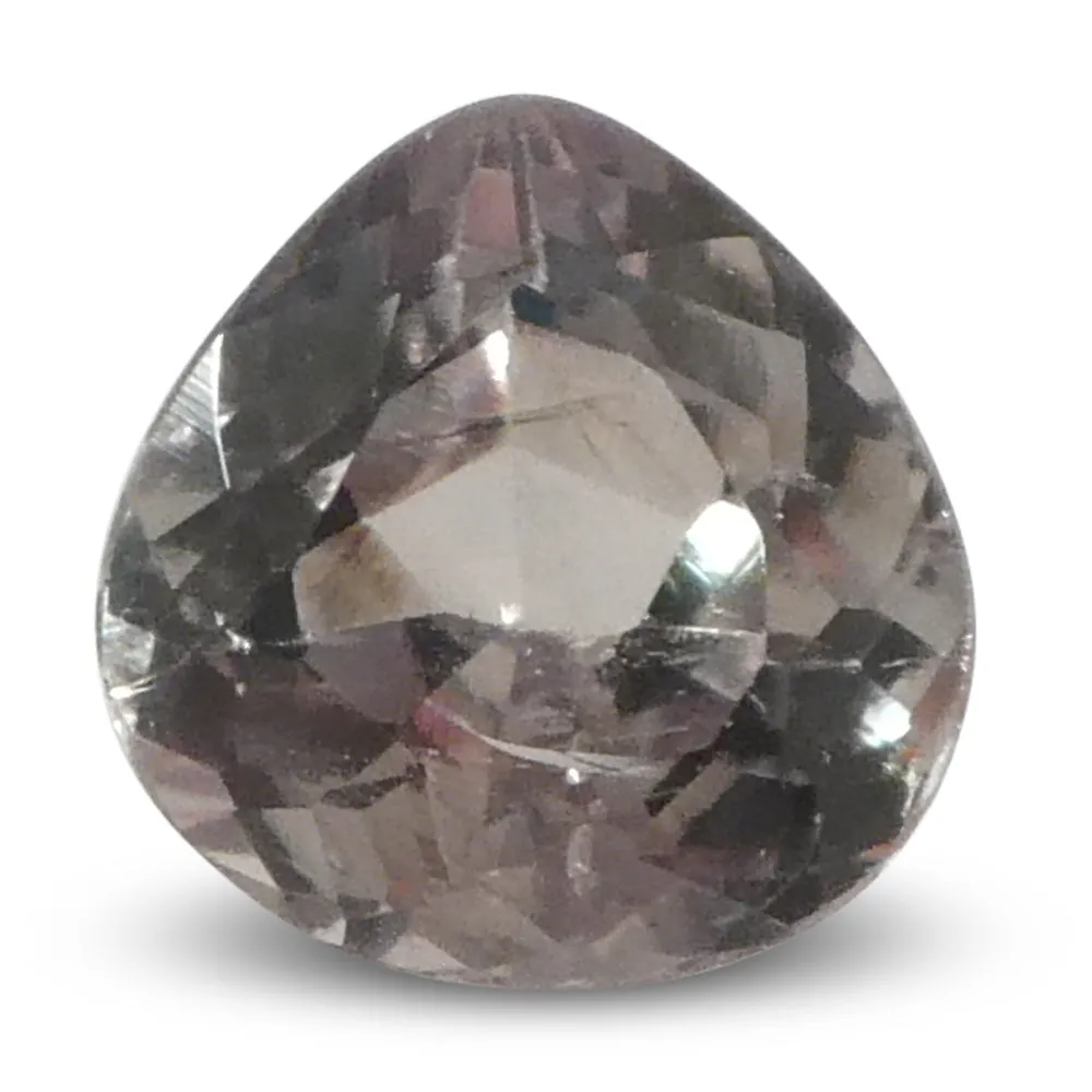 0.46ct Pear Yellowish Green to Greyish Purple Alexandrite from Brazil, Unheated