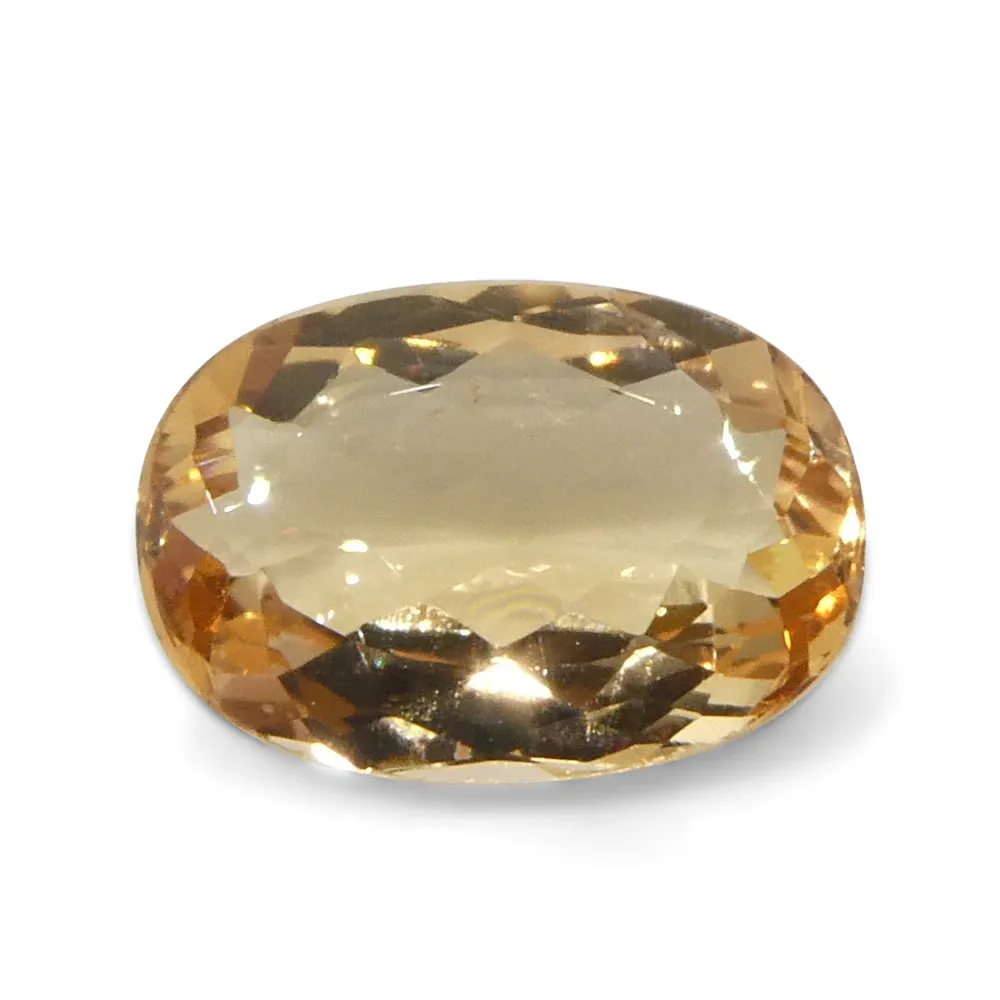 0.99ct Oval Orange Imperial Topaz from Brazil Unheated