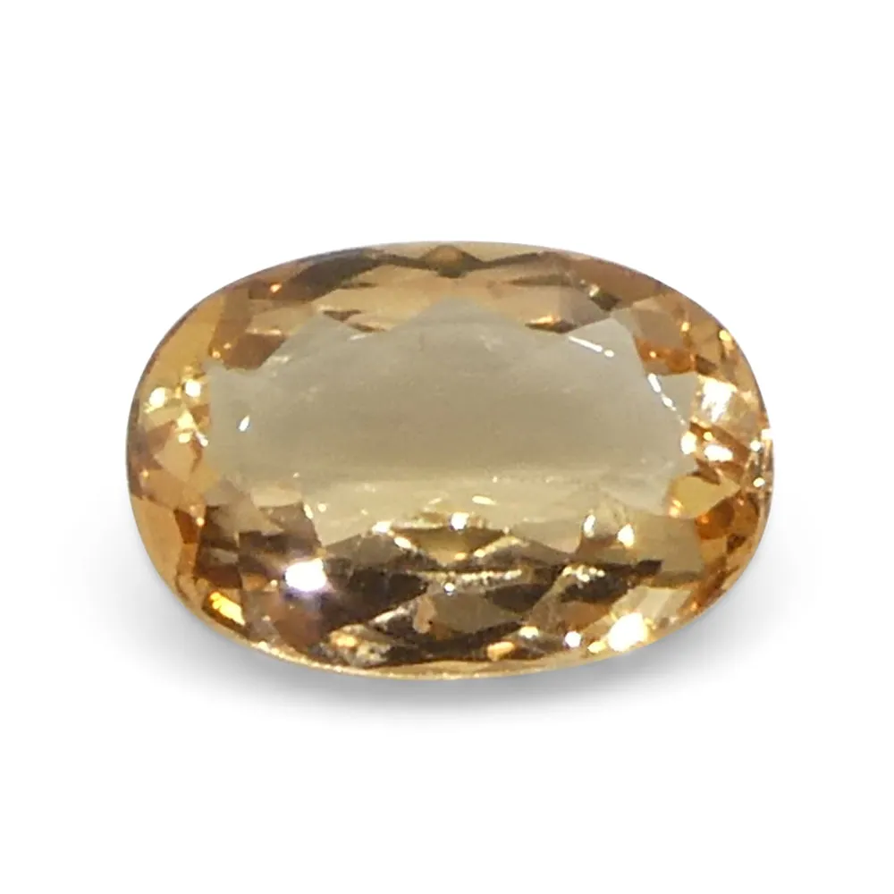 0.99ct Oval Orange Imperial Topaz from Brazil Unheated
