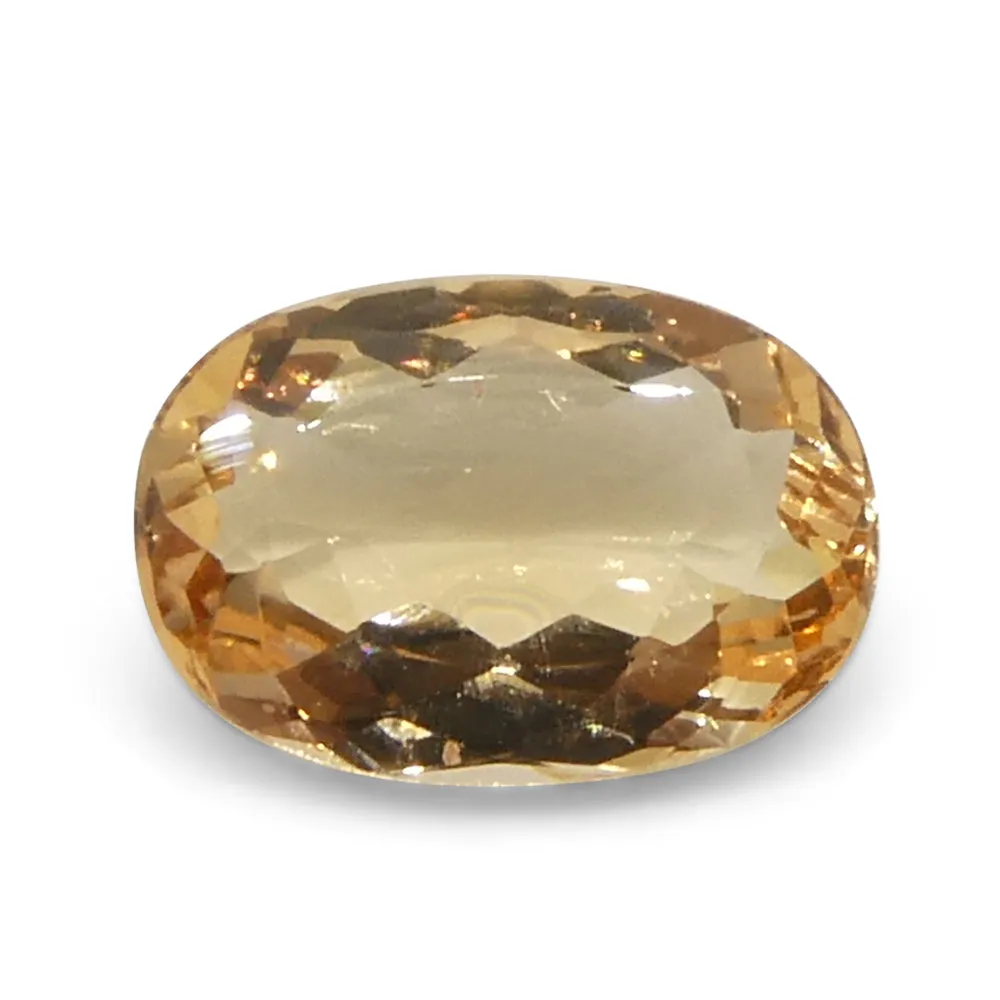 0.99ct Oval Orange Imperial Topaz from Brazil Unheated