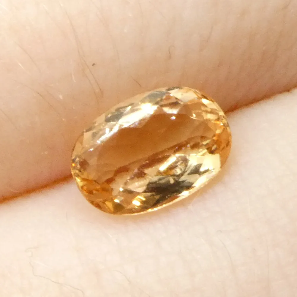0.99ct Oval Orange Imperial Topaz from Brazil Unheated
