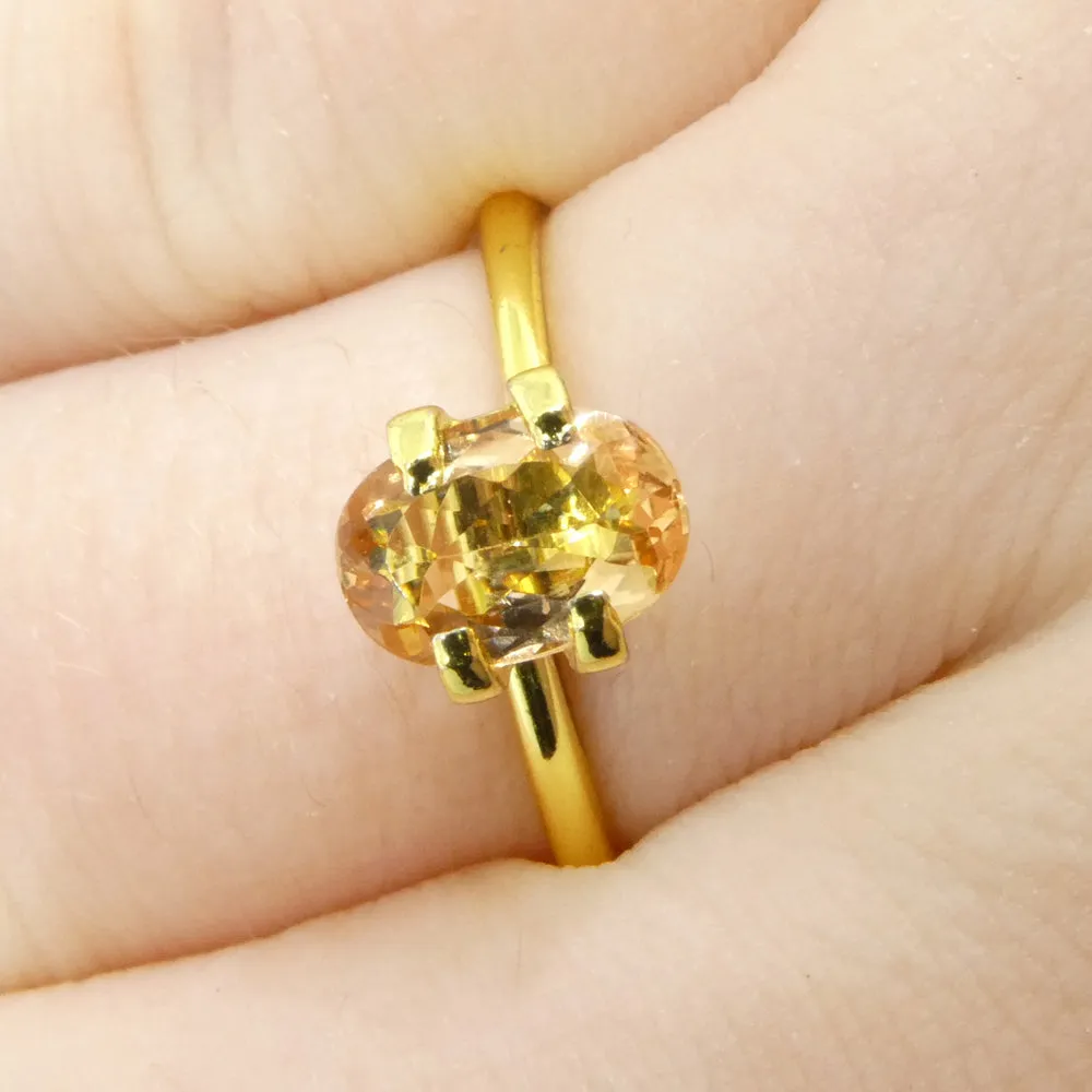 0.99ct Oval Orange Imperial Topaz from Brazil Unheated