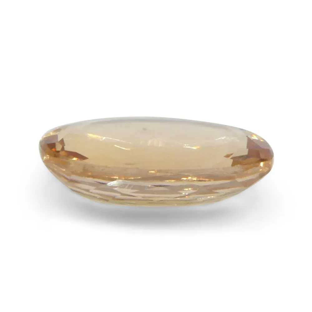 0.99ct Oval Orange Imperial Topaz from Brazil Unheated