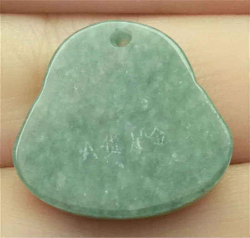 10% OFF- Certified Natural Gold & Icy Jadeite Emerald A*Jade HandCarved Tablet Happy Buddha 佛 Pendant N6447