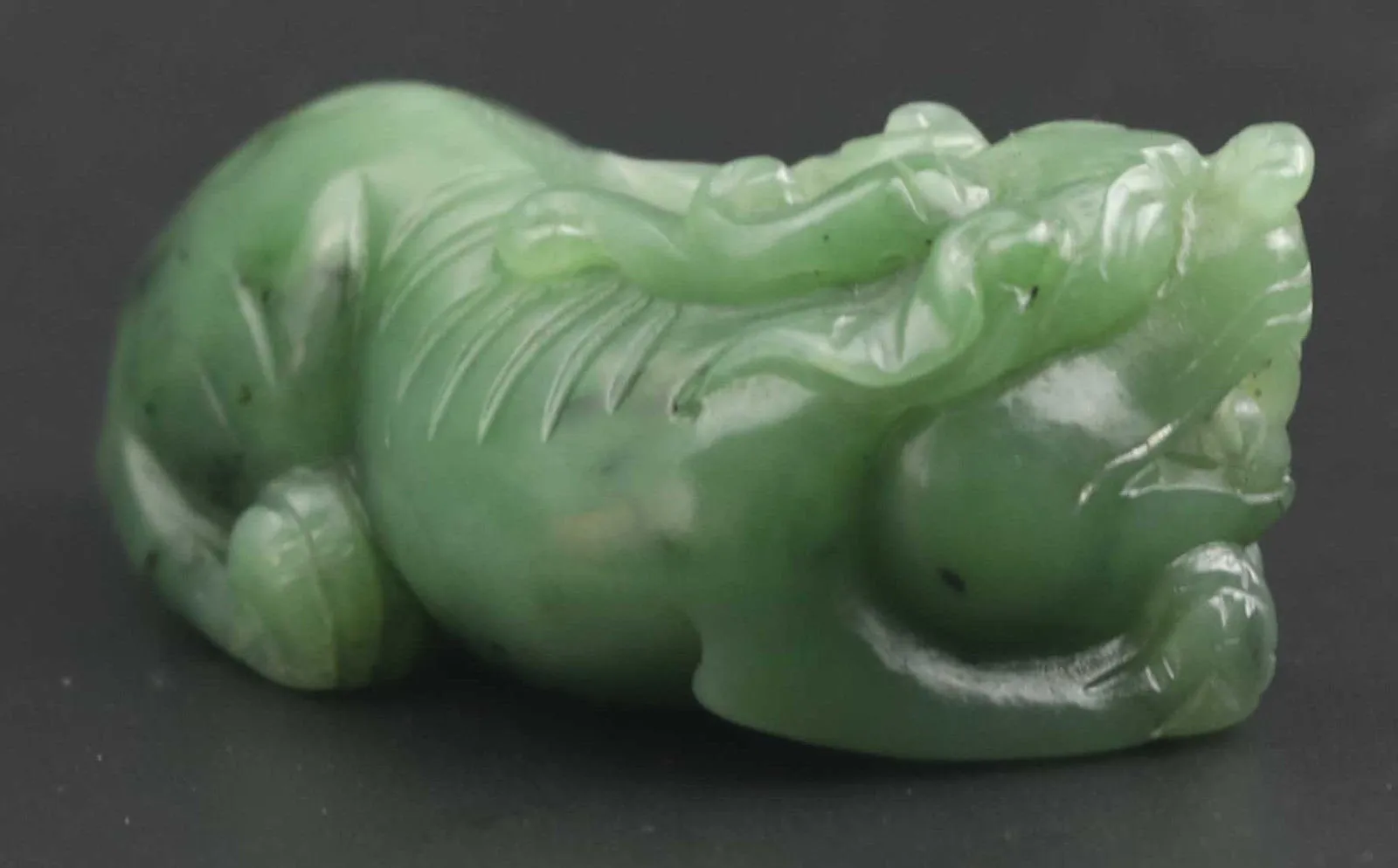 10% OFF- Certified Natural Green Emerald A*Jade HandCarved Dragon-Pixiu Pendant NO.D574