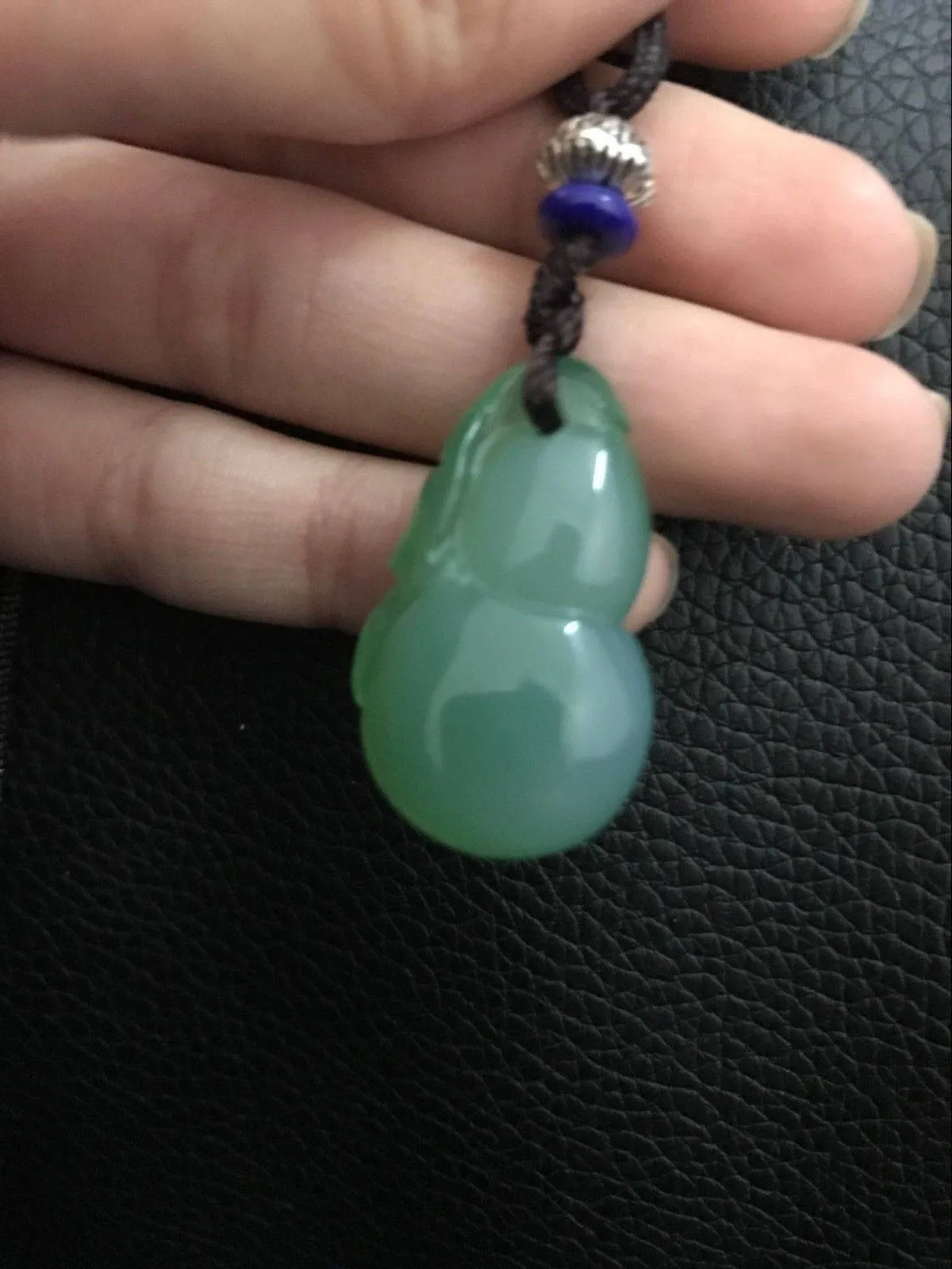 10% OFF- Certified Natural Ice Jadeite Emerald Jade Fu Gourd Pendant《Grade A》