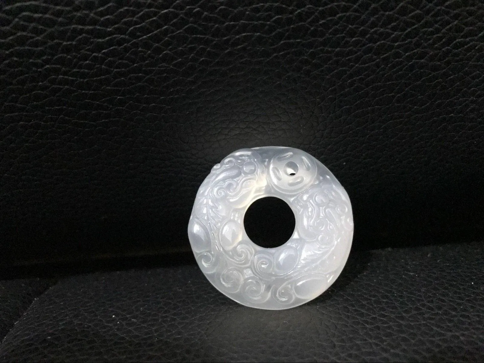 10% OFF- Certified Natural Ice Jadeite Emerald Jade Safety Buckle Pendant《Grade A》