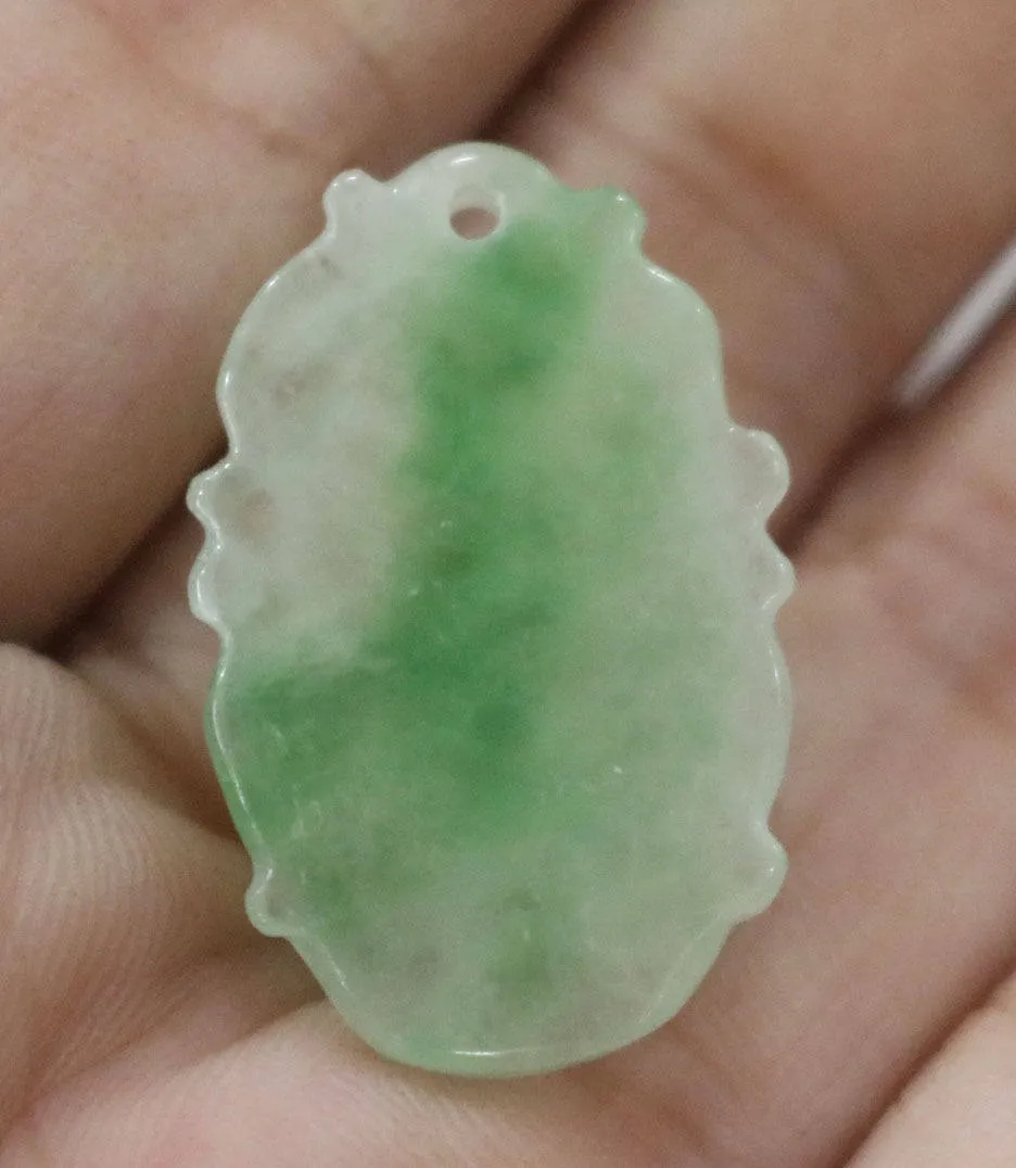 10% OFF- Certified Natural Ice Jadeite Emerald Jade Tiger Pendant《Grade A》