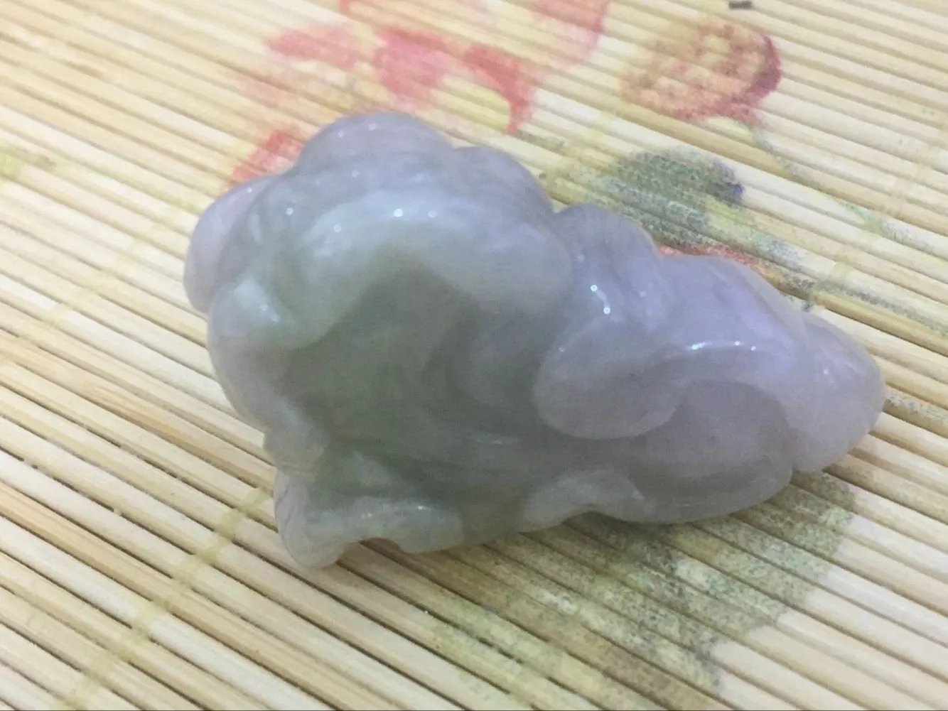 10% OFF- Certified Natural Icy 3 Color Jadeite Emerald A*Jade HandCarved Lucky Cabbage Pendant A-0574