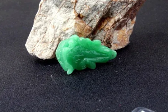 10% OFF- Certified Natural Icy Green Jadeite Emerald A Jade Handcarved Tablet Lucky Cabbage Pendant A0453