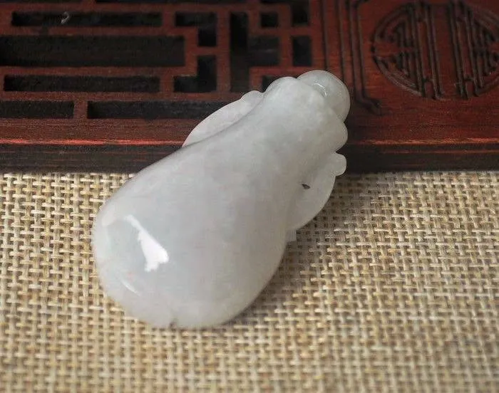 10% OFF- Certified Natural Icy Jadeite Emerald Jade Lucky Vase Pendant 《Grade A》3724