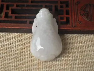 10% OFF- Certified Natural Icy Jadeite Emerald Jade Lucky Vase Pendant 《Grade A》3724