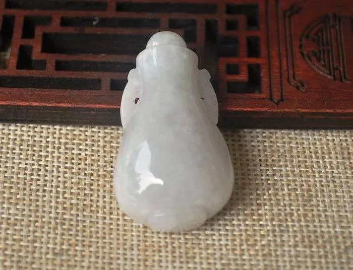 10% OFF- Certified Natural Icy Jadeite Emerald Jade Lucky Vase Pendant 《Grade A》3724
