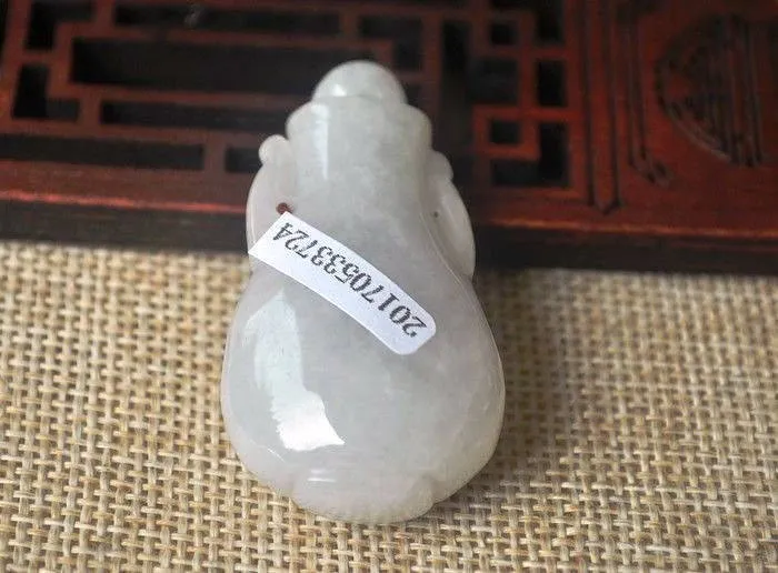 10% OFF- Certified Natural Icy Jadeite Emerald Jade Lucky Vase Pendant 《Grade A》3724