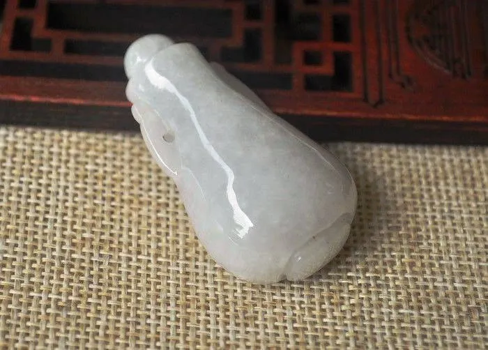 10% OFF- Certified Natural Icy Jadeite Emerald Jade Lucky Vase Pendant 《Grade A》3724
