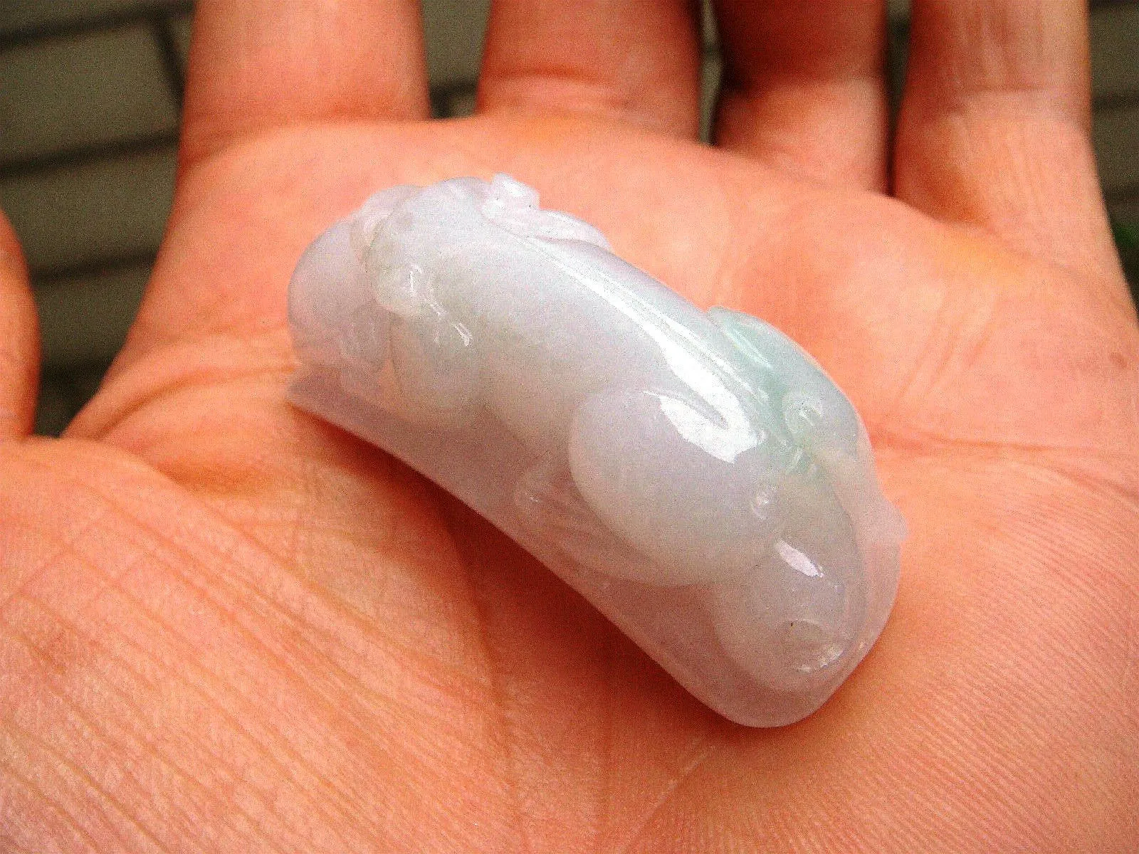 10% OFF- Certified Natural Icy Jadeite Emerald Jade Translucent Dragon-Pixiu Pendant《Grade A》4654