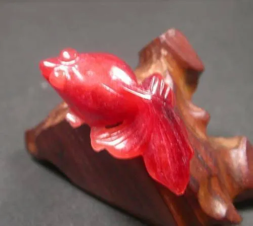 10% OFF- Certified Natural Jadeite Emerald A Jade HandCarved GoldFish Pendant