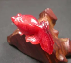 10% OFF- Certified Natural Jadeite Emerald A Jade HandCarved GoldFish Pendant