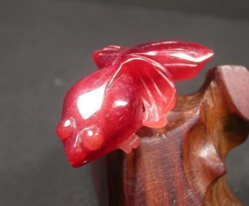 10% OFF- Certified Natural Jadeite Emerald A Jade HandCarved GoldFish Pendant