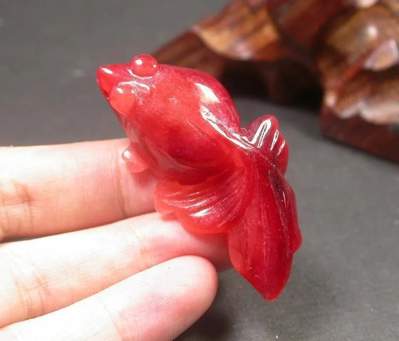 10% OFF- Certified Natural Jadeite Emerald A Jade HandCarved GoldFish Pendant