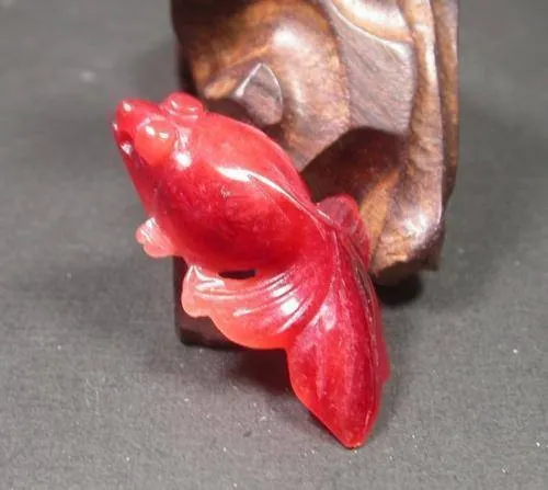 10% OFF- Certified Natural Jadeite Emerald A Jade HandCarved GoldFish Pendant