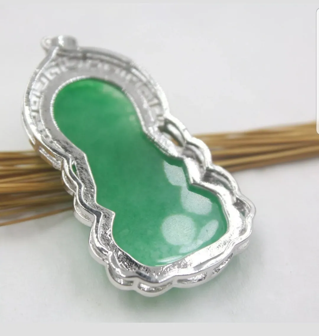 10% OFF- Certified Natural Jadeite Emerald A Jade Handcrafted Guanyin Pendant