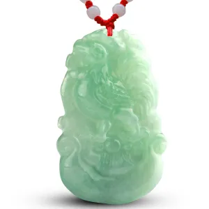 10% OFF- Certified Natural Jadeite Emerald A*Jade HandCarved 12 Chinese Zodiac Pendant with free necklace rope in gift box
