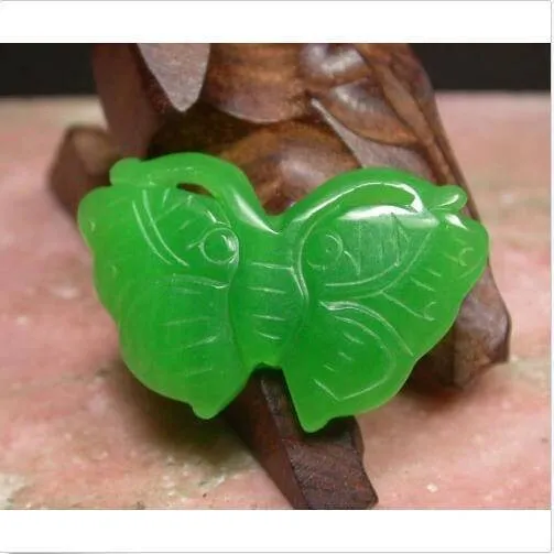 10% OFF- Certified Natural Jadeite Emerald A*Jade Handcarved Butterfly Pendant A1940