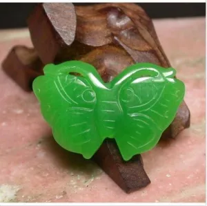 10% OFF- Certified Natural Jadeite Emerald A*Jade Handcarved Butterfly Pendant A1940