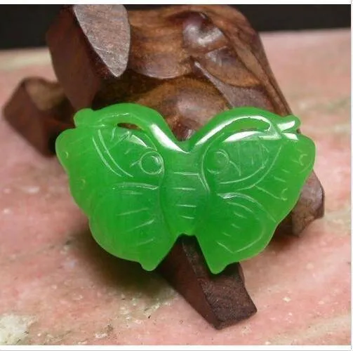 10% OFF- Certified Natural Jadeite Emerald A*Jade Handcarved Butterfly Pendant A1940