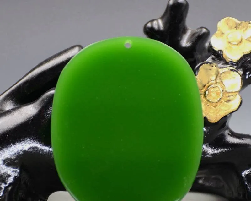 10% OFF- Certified Natural Jadeite Emerald A*Jade HandCarved Fish Lotus Pendant