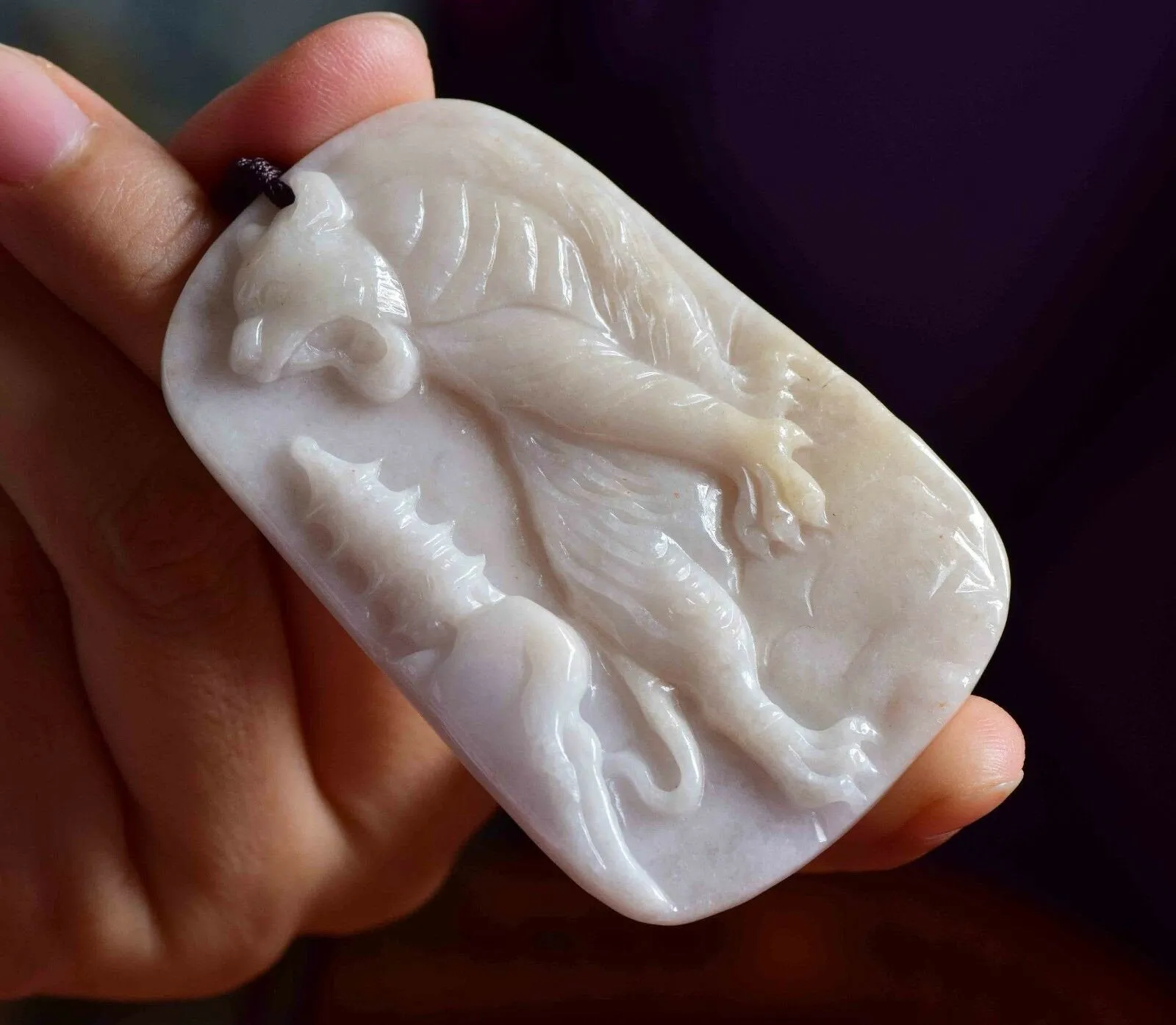 10% OFF- Certified Natural Jadeite Emerald A*Jade HandCarved Green Yellow Red Pendant Tiger 虎虎生威 5147