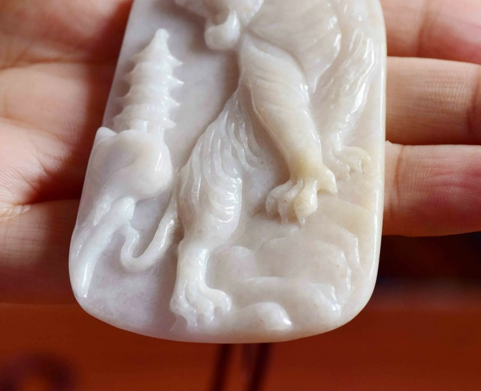 10% OFF- Certified Natural Jadeite Emerald A*Jade HandCarved Green Yellow Red Pendant Tiger 虎虎生威 5147