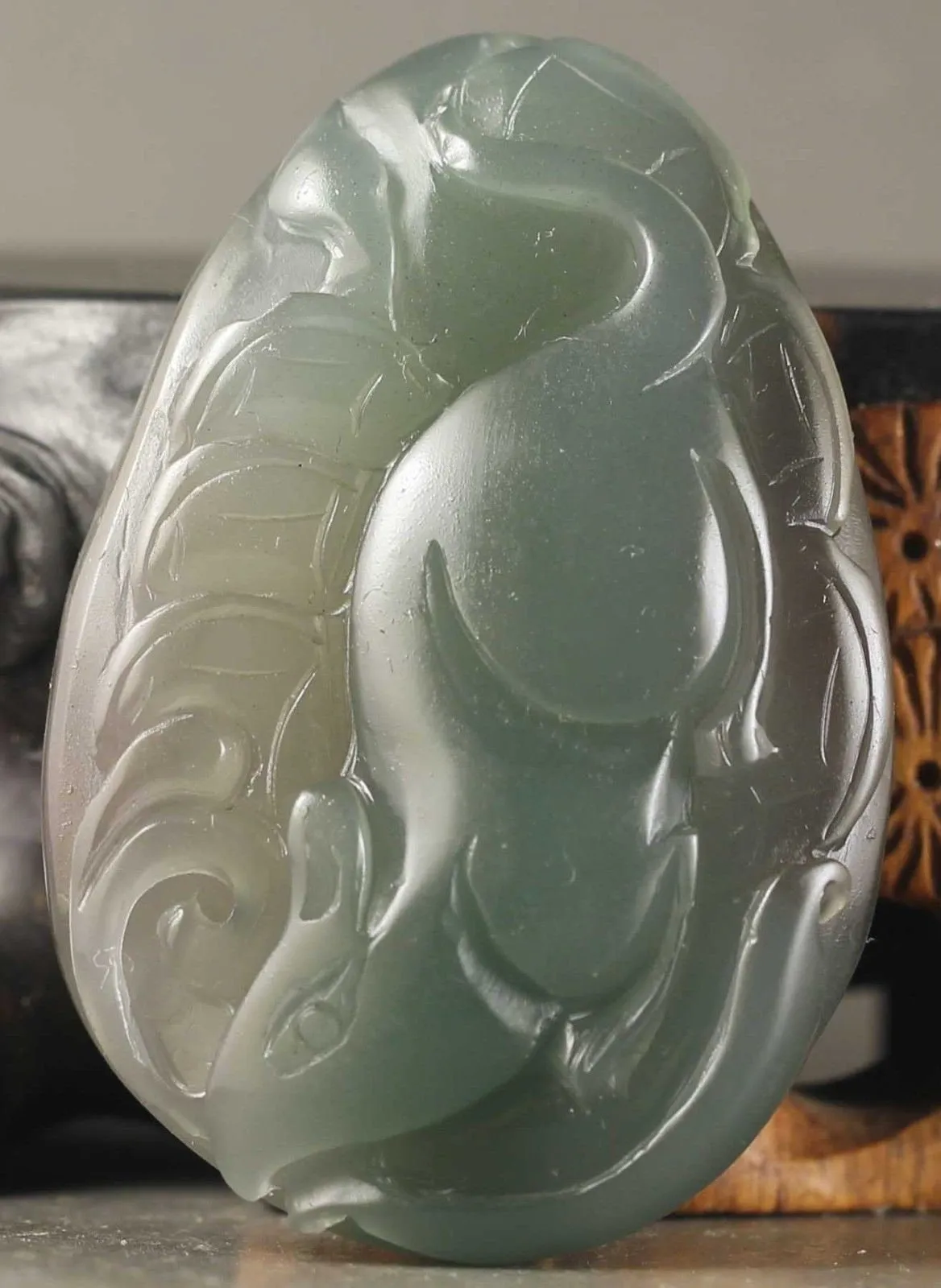 10% OFF- Certified Natural Jadeite Emerald A*Jade HandCarved Rabbit Pendant NO.Z317