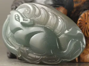 10% OFF- Certified Natural Jadeite Emerald A*Jade HandCarved Rabbit Pendant NO.Z317