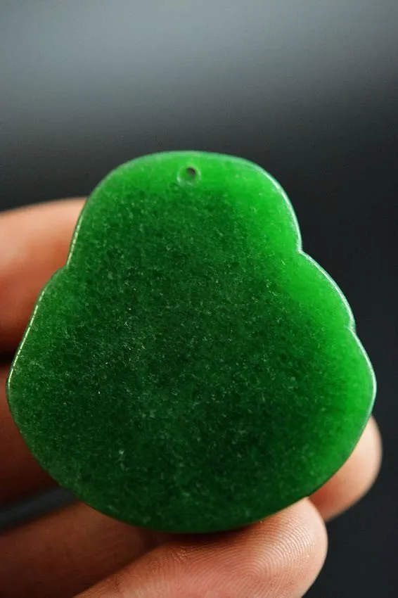 10% OFF- Certified Natural Jadeite Emerald Jade Buddha Pendant A20178899