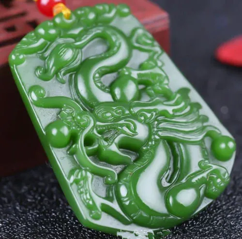 10% OFF- Certified Natural Jadeite Emerald Jade Dragon Pendant《Grade A》