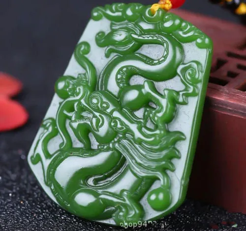 10% OFF- Certified Natural Jadeite Emerald Jade Dragon Pendant《Grade A》
