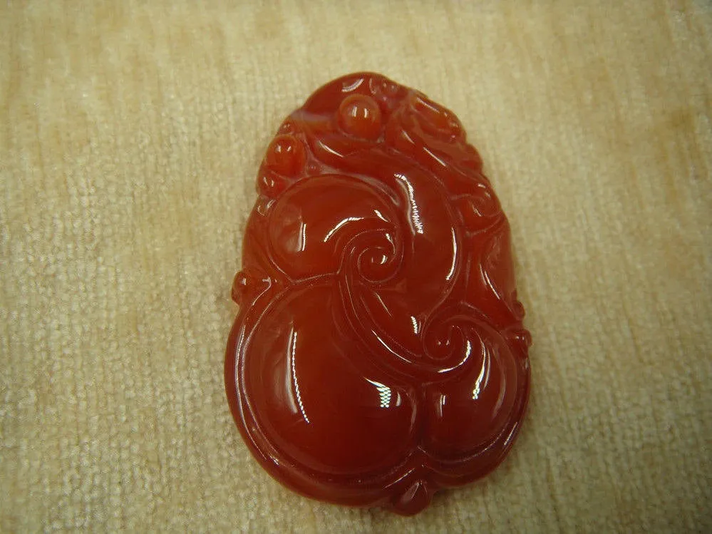 10% OFF- Certified Natural Jadeite Emerald Jade Dragon-Ruyi Pendant《Grade A》3090