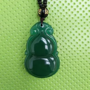10% OFF- Certified Natural Jadeite Emerald Jade Gourd Pendant《Grade A》