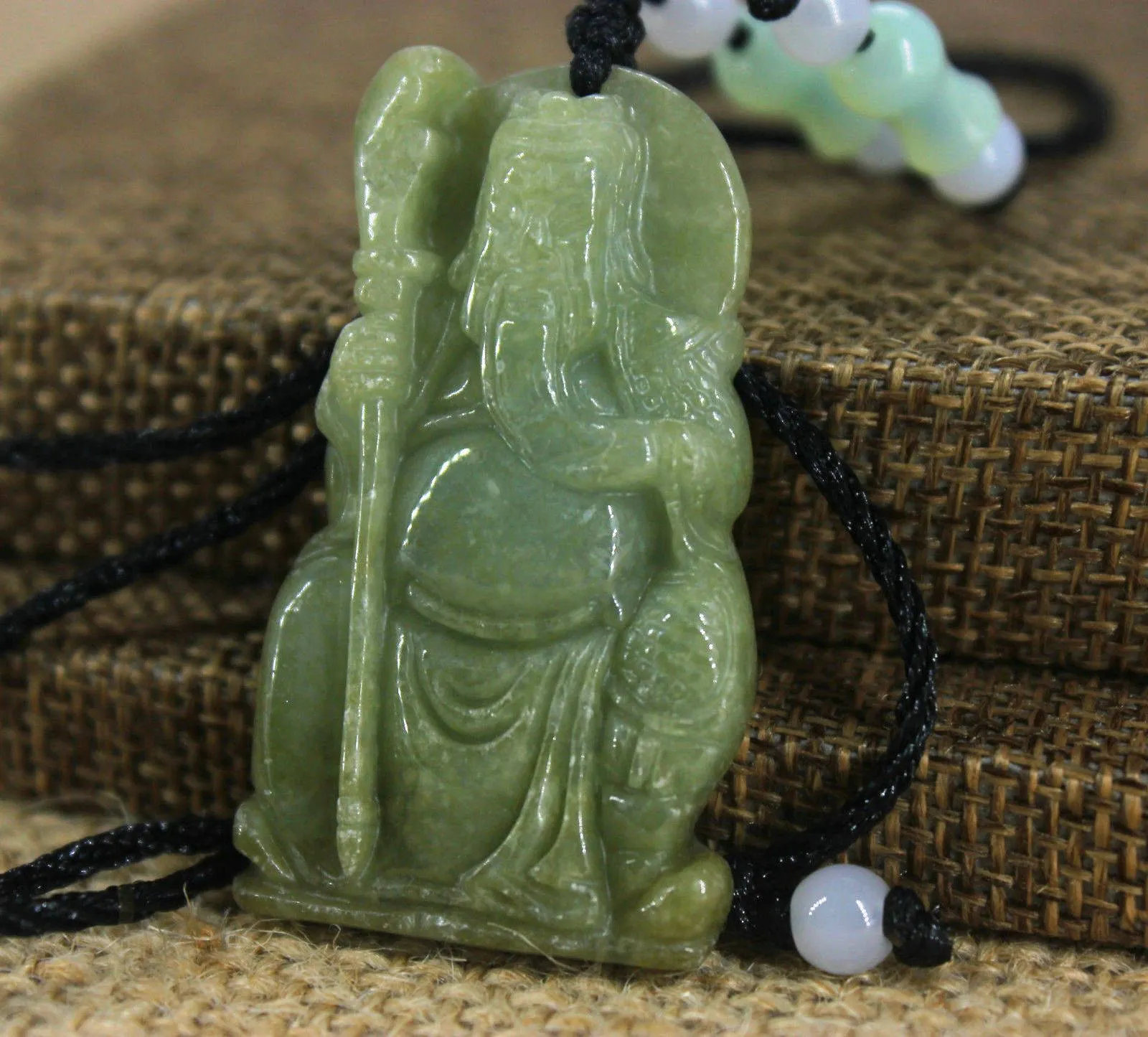 10% OFF- Certified Natural Jadeite Emerald Jade Guanyu Pendant《Grade A》