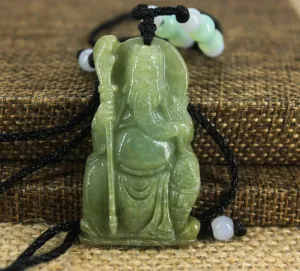 10% OFF- Certified Natural Jadeite Emerald Jade Guanyu Pendant《Grade A》