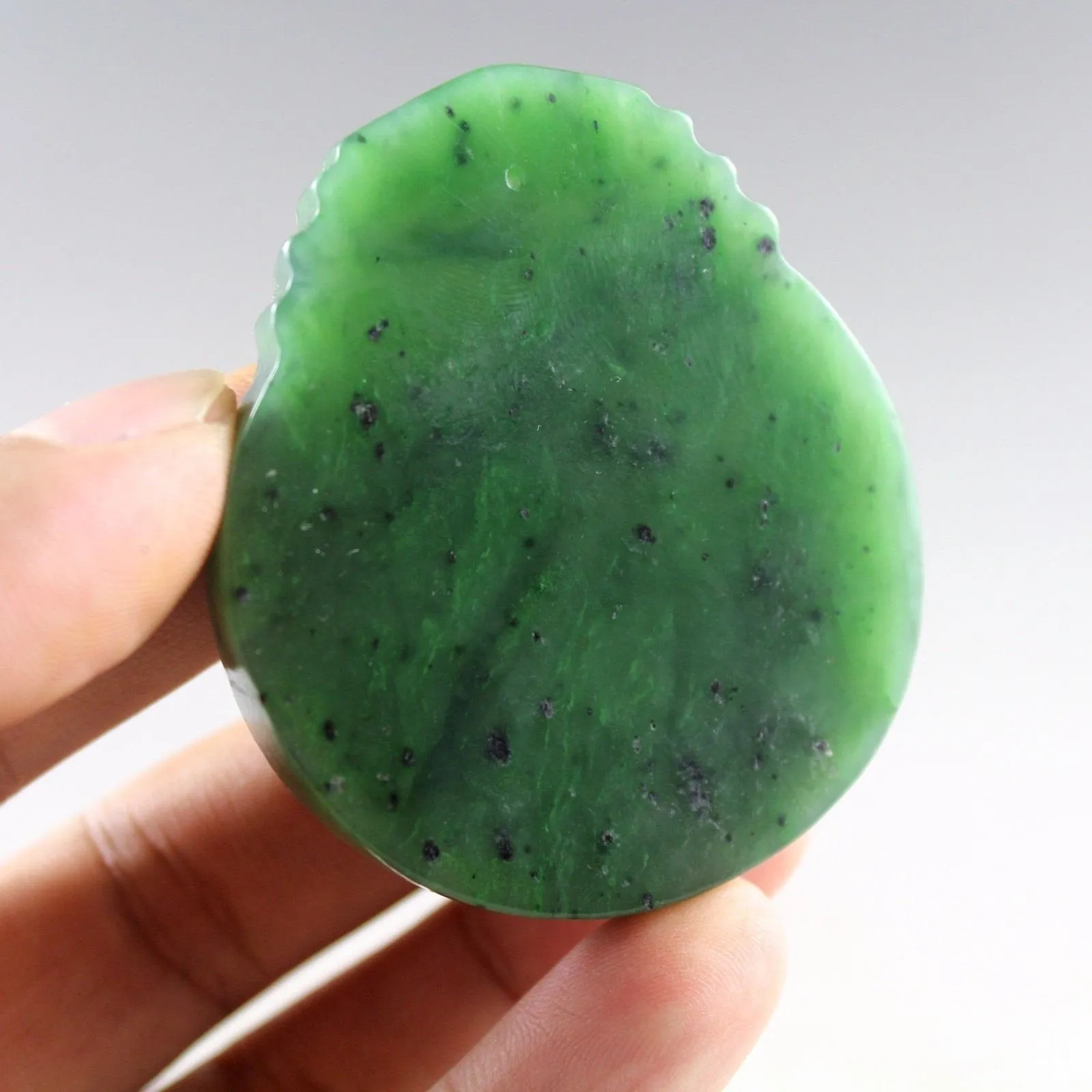 10% OFF- Certified Natural Jadeite Emerald Jade Handcarved Landscape Pendant《Grade A》0425