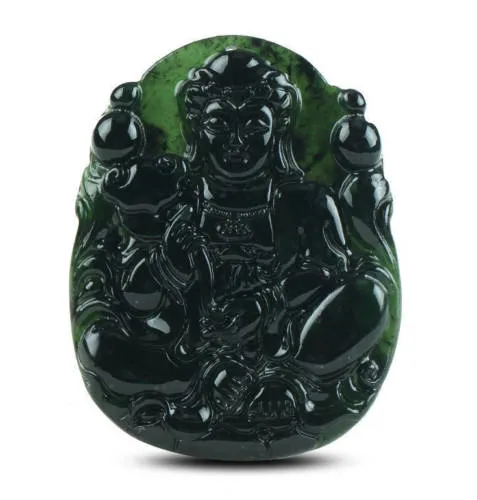 10% OFF- Certified Natural Jadeite Emerald Jade Kuanyin Pendant