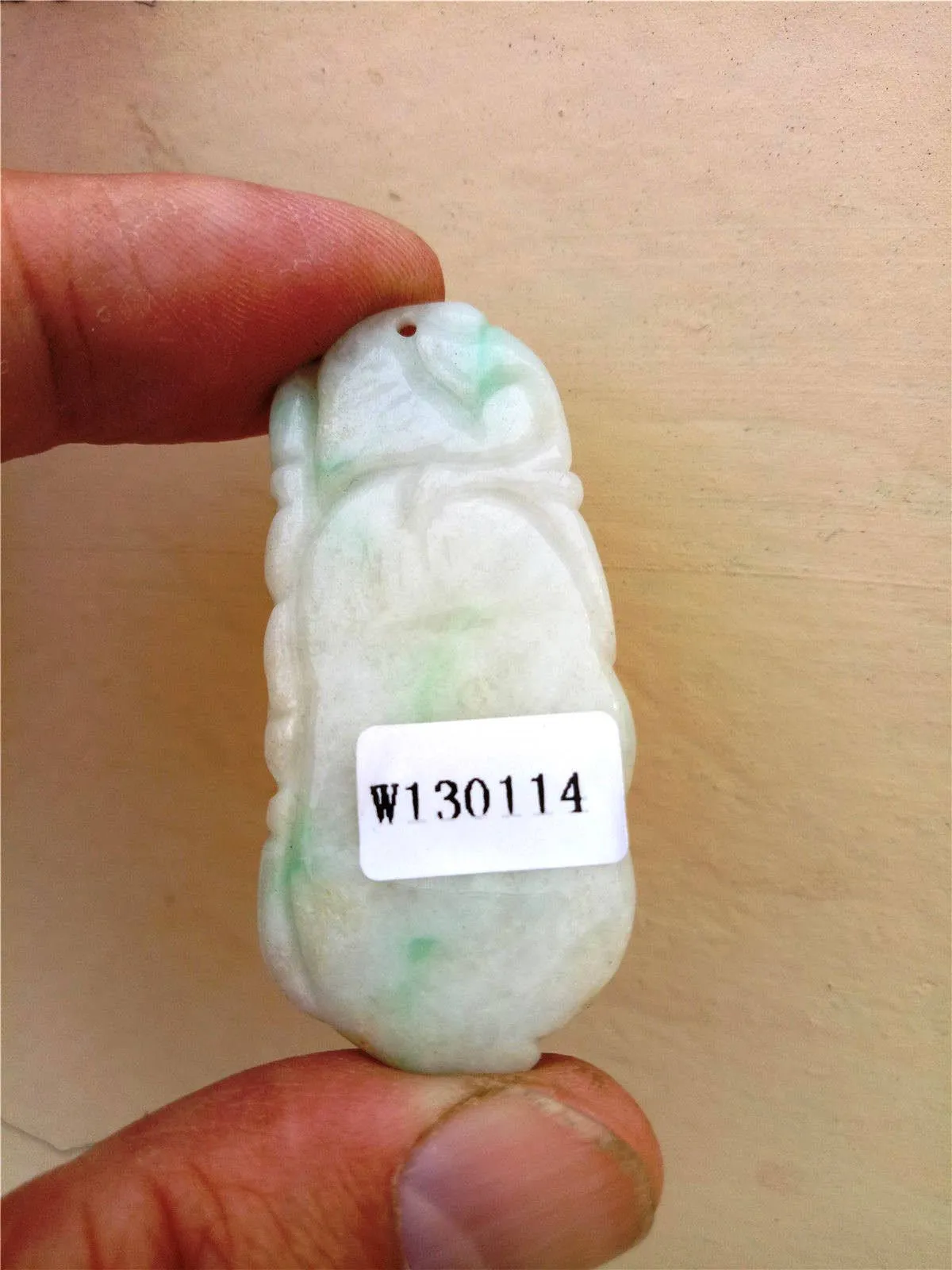 10% OFF- Certified Natural Jadeite Emerald Jade Longevity Pendant《Grade A》0114