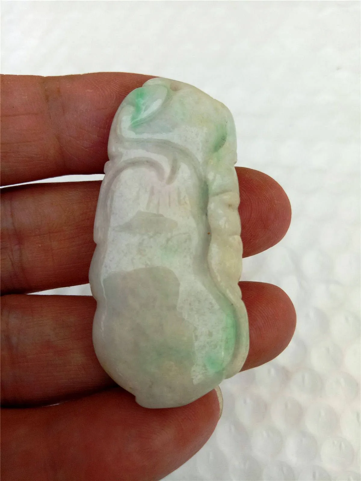 10% OFF- Certified Natural Jadeite Emerald Jade Longevity Pendant《Grade A》0114