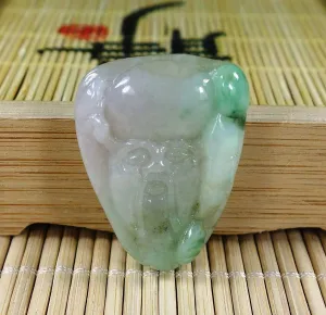 10% OFF- Certified Natural Jadeite Emerald Jade Longevity寿星 Pendant《Grade A》1259
