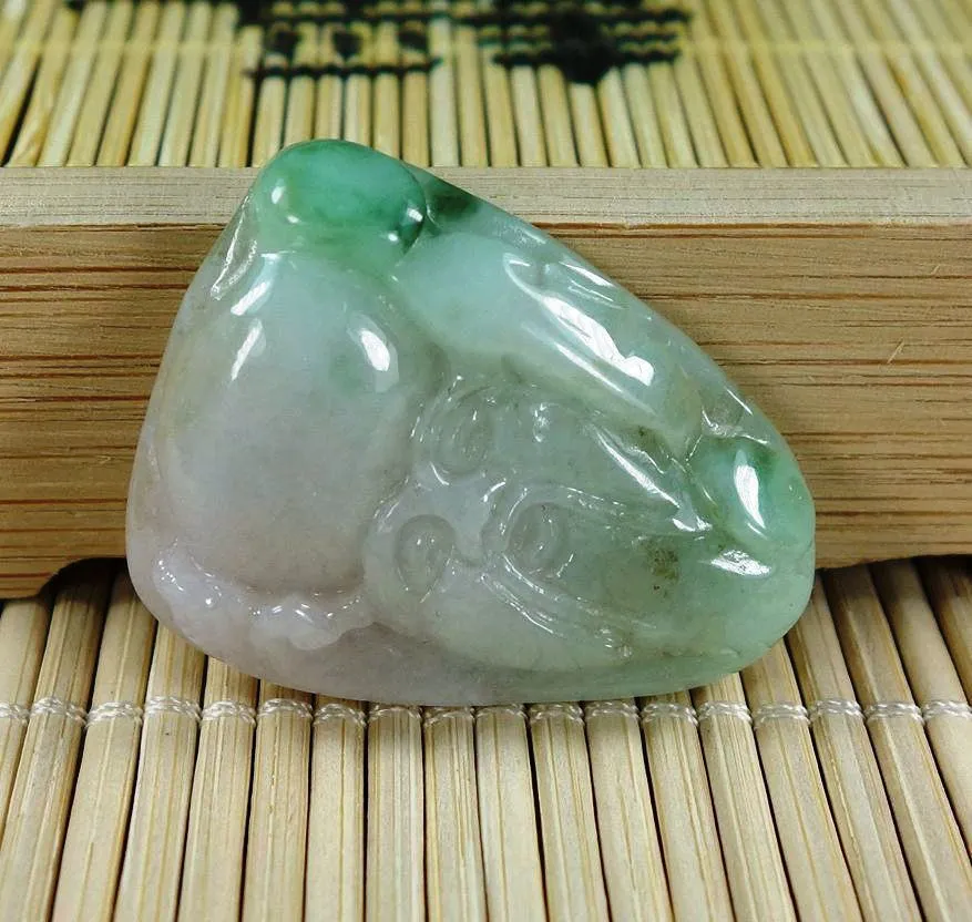 10% OFF- Certified Natural Jadeite Emerald Jade Longevity寿星 Pendant《Grade A》1259